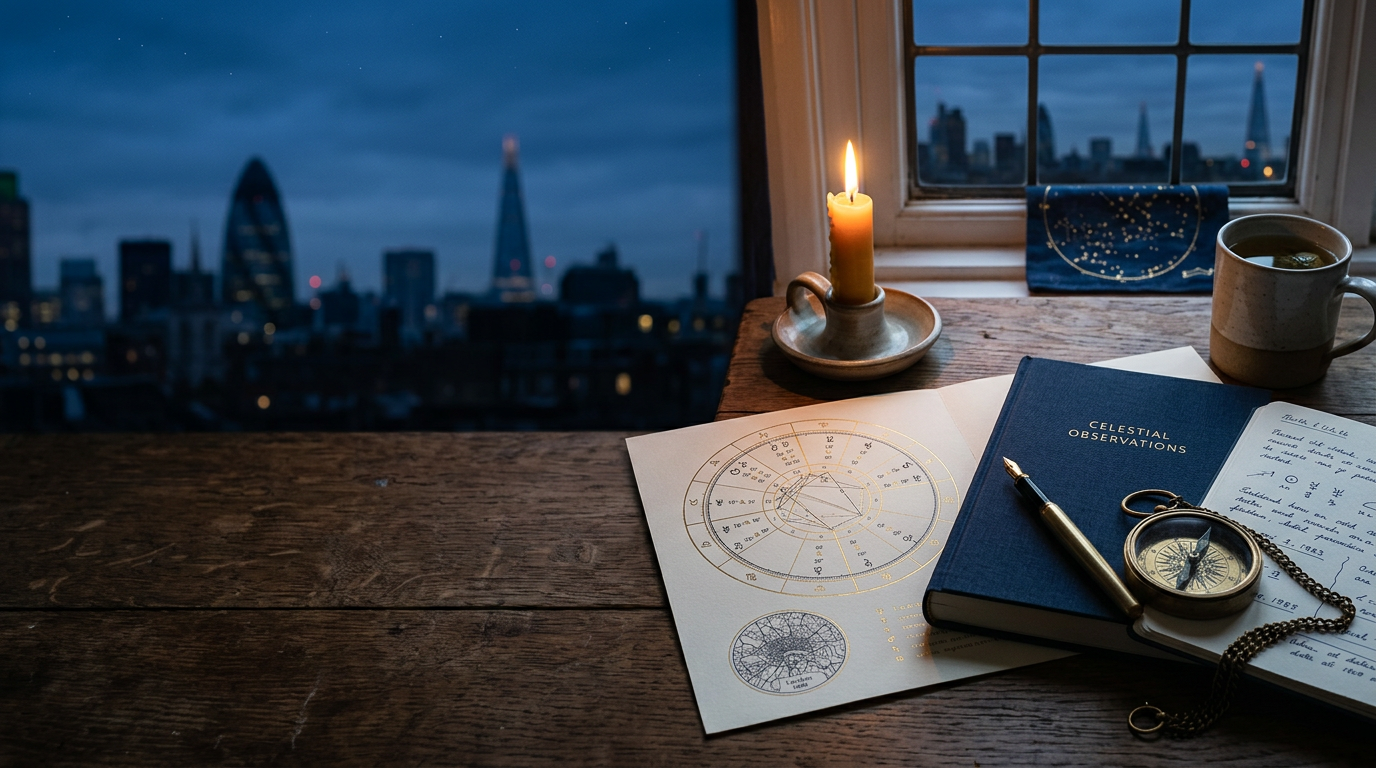 Open astrology chart prepared for consultation