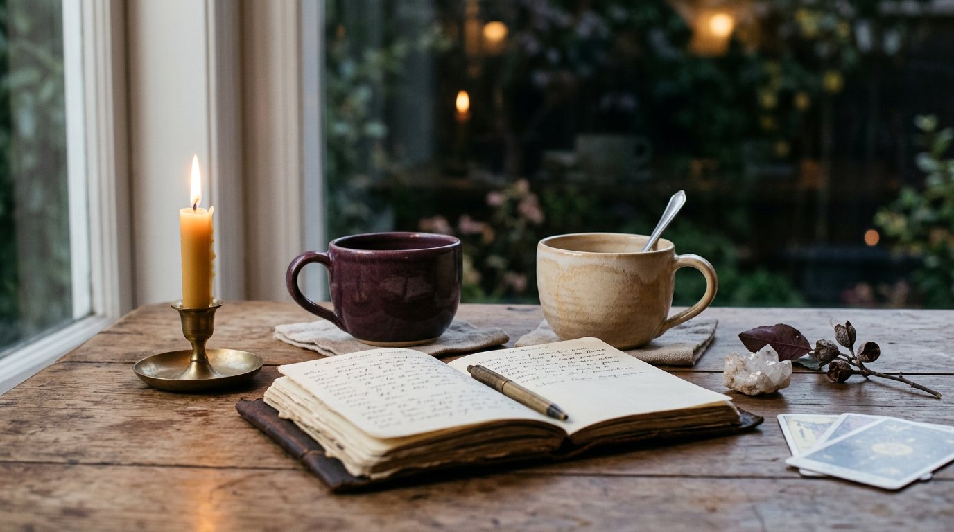 Quiet space for relationship astrology reflection